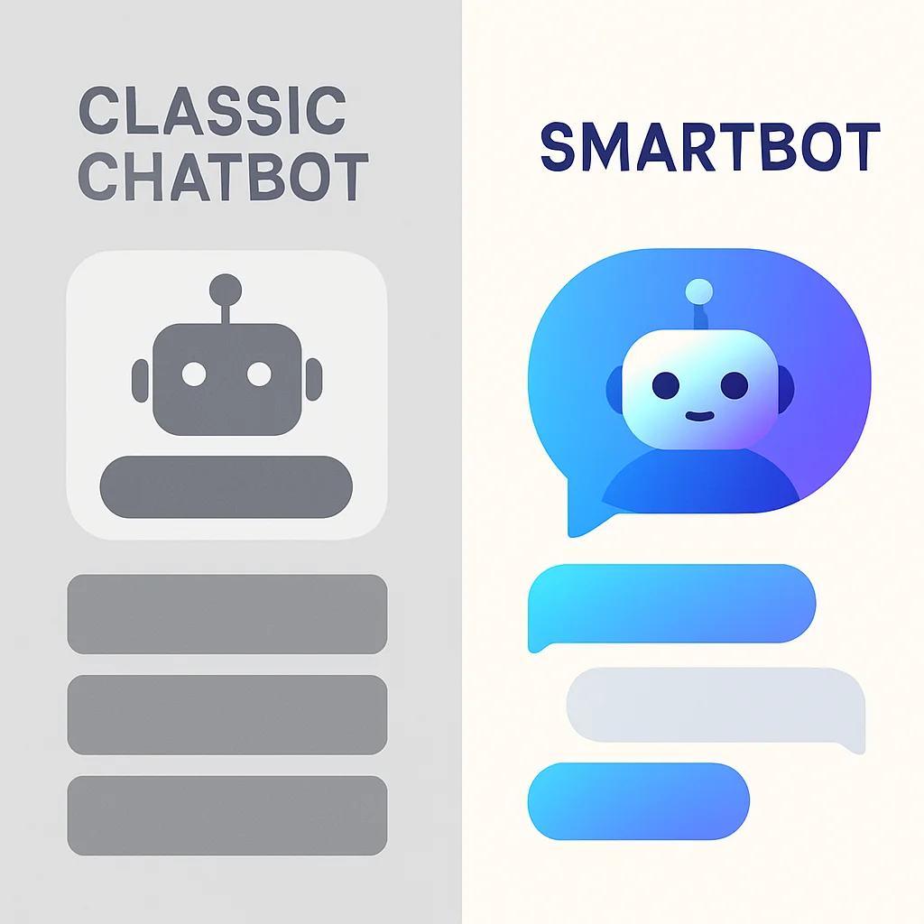 Smartbots vs Chatbots tradicionales: ¿que cambia realmente para su empresa?